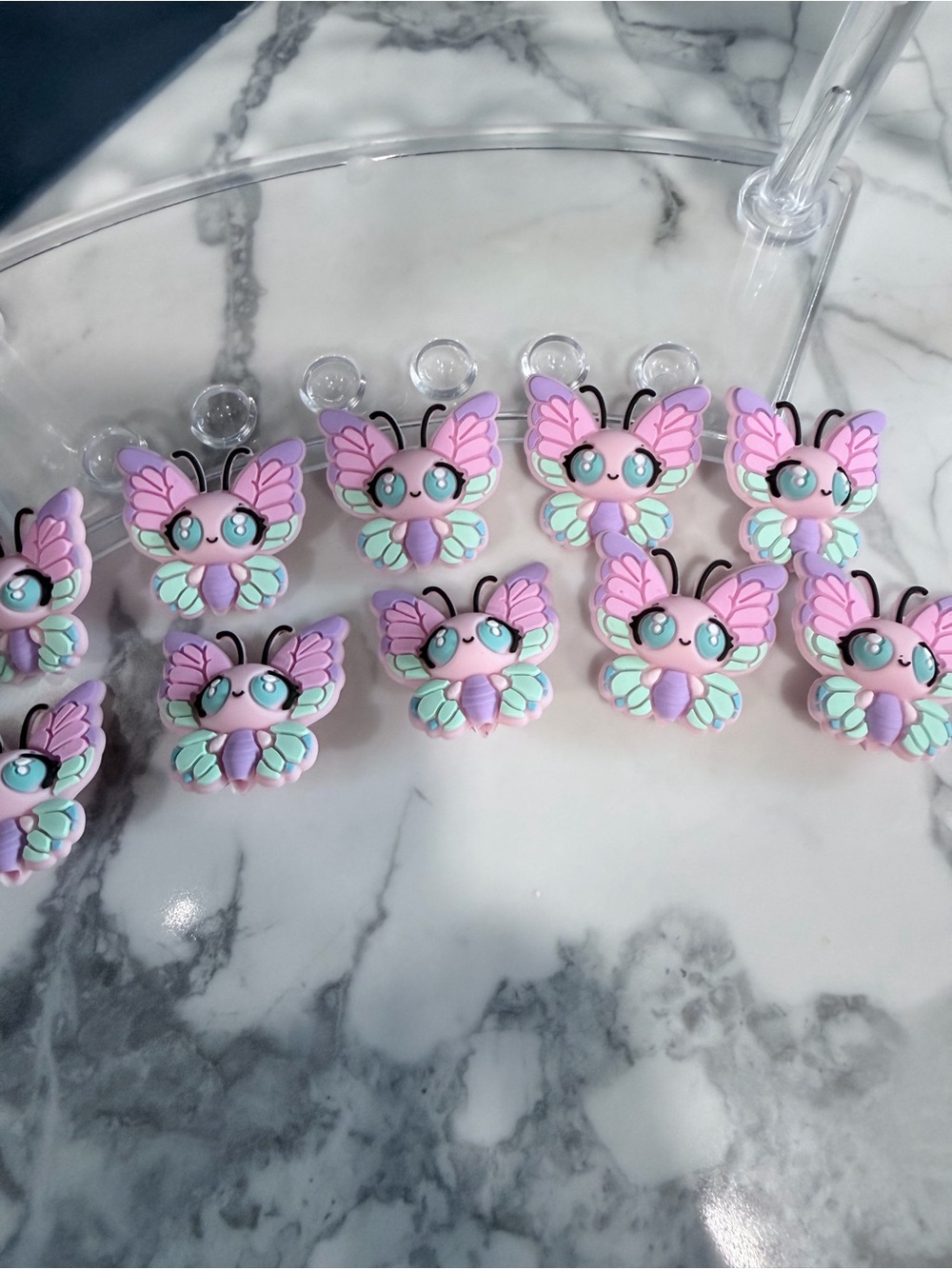 3D Cute Butterfly focal beads great for DYI beaded crafts- pens, keychains